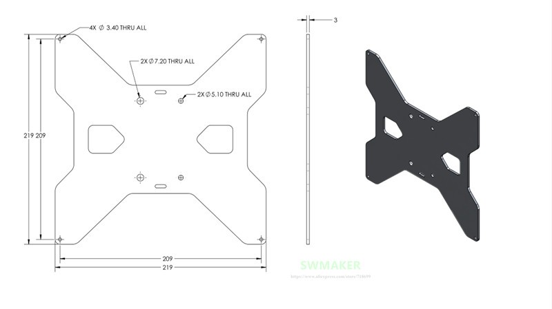Алюминиевая Y-образная опорная – обзор и цена Printer Stand